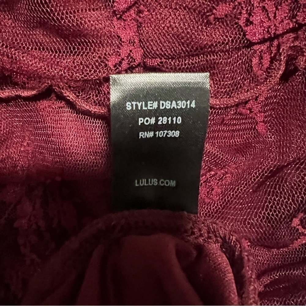 New Lulus Enchantress Plum Purple Ruched Lace Bodycon Dress, New with Tags - Picture 6 of 7